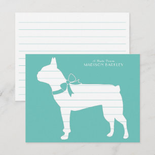 Boston Terrier Doppy Puppy Dankeskarte