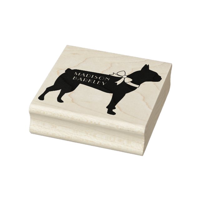 Boston Terrier Doppy Puppy Gummistempel (Stempel)