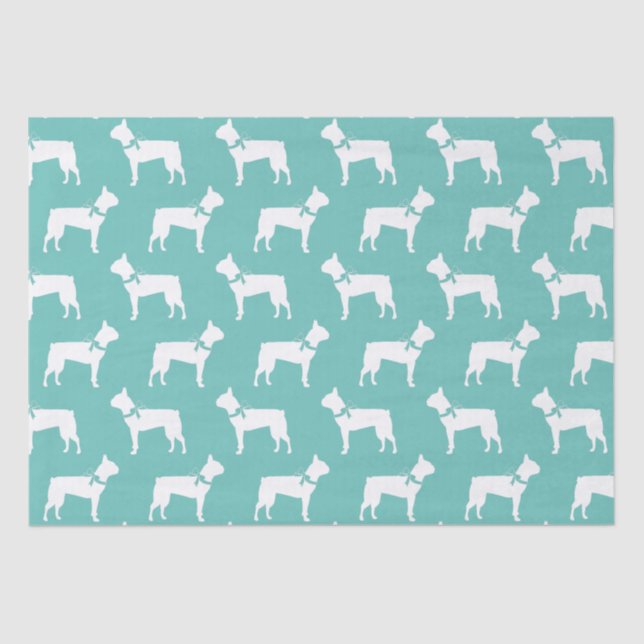 Boston Terrier Doppy Puppy Seidenpapier (Vorderseite)