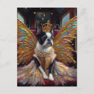 Boston Terrier Fairy Postkarte