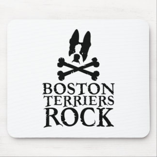 Boston-Terrier-Felsen Mousepad