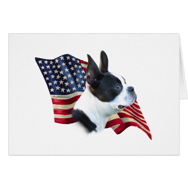 Boston Terrier Flag (Vorderseite (Horizontal))