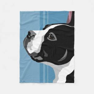 Boston-Terrier-Fleece-Decken Fleecedecke
