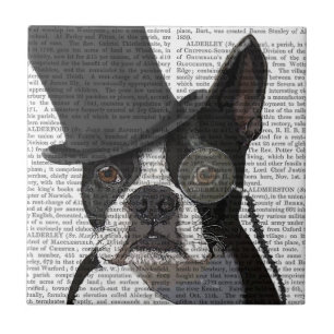 Boston Terrier, Formal Hound und Hat Fliese