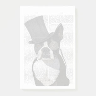 Boston Terrier, Formal Hound und Hat Post-it Klebezettel