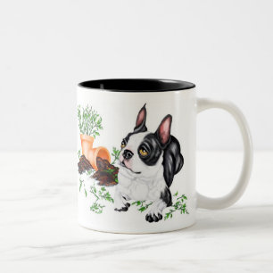 Boston-Terrier-freche Welpen-Tasse Zweifarbige Tasse