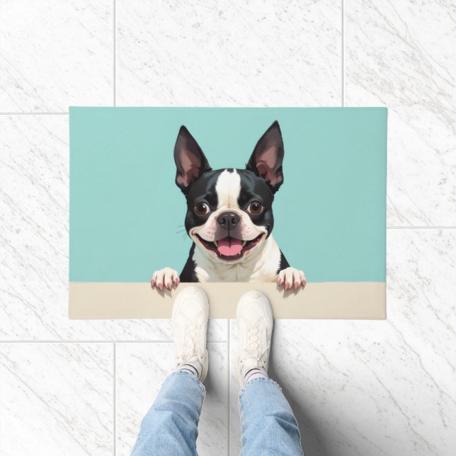 Boston Terrier Fußmatten Kunst Fußmatte (Indoor)