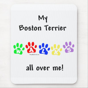 Boston Terrier geht durch mich Mousepad