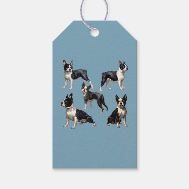 Boston Terrier Geschenkanhänger (Vorderseite)