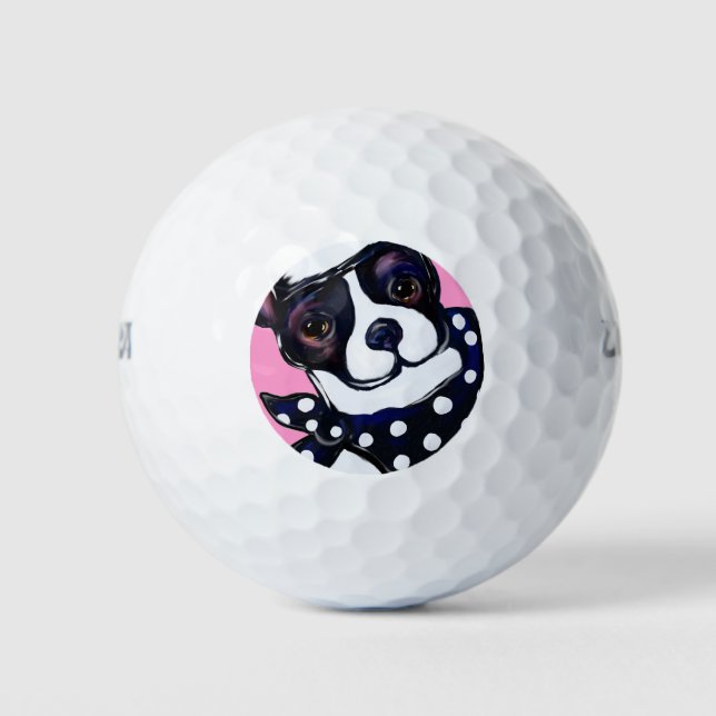 BOSTON TERRIER GOLFBALL (Vorderseite)