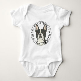 Boston Terrier großer Bruder Baby Strampler