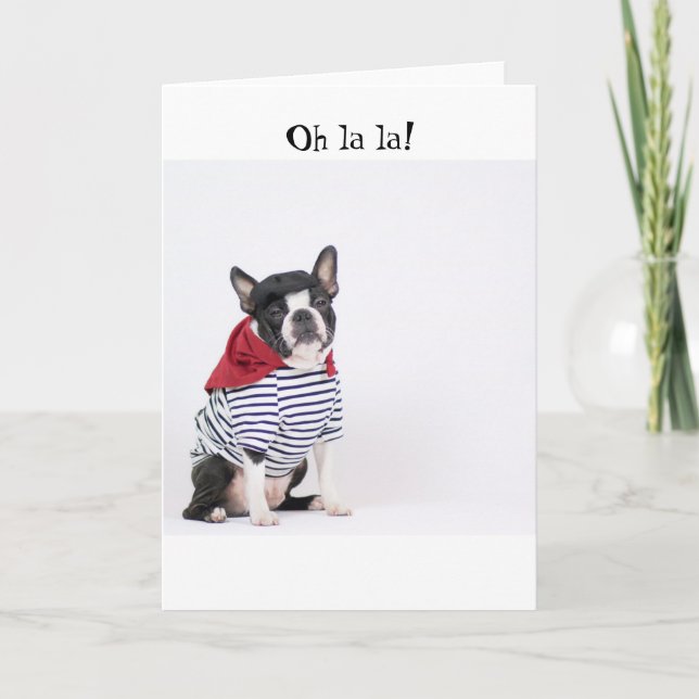 Boston Terrier Grußkarte Karte (Vorderseite)