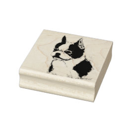 Boston Terrier Gummistempel