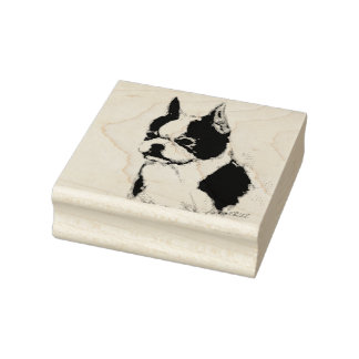 Boston Terrier Gummistempel