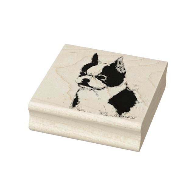 Boston Terrier Gummistempel (Stempel)