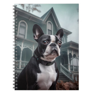 Boston Terrier Halloween Beängstigend Notizblock