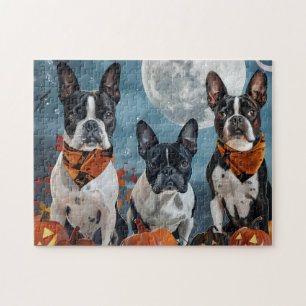 Boston Terrier Halloween Gruselig