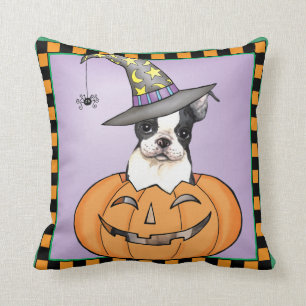 Boston Terrier Halloween Kissen