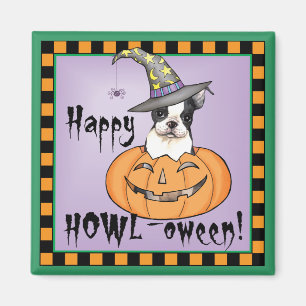 Boston Terrier Halloween Magnet