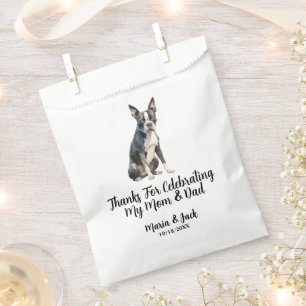 Boston Terrier Haustier Cocktail Hochzeit Geschenktütchen
