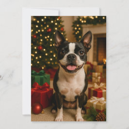 Boston Terrier Holiday Card Einladung