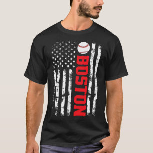 Boston Terrier Hund Amerikanische Flagge 4. Juli P T-Shirt