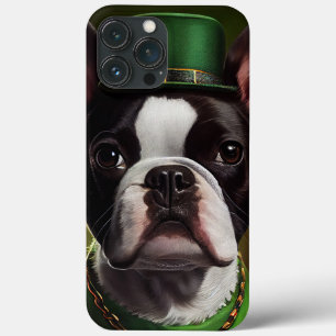 Boston Terrier Hund in St. Patrick's Day Dress Case-Mate iPhone Hülle
