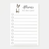 Boston-Terrier-Hund personalisiert Liste tun