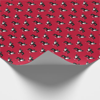 Boston Terrier Hund Roter Weihnachten Geschenkpapier