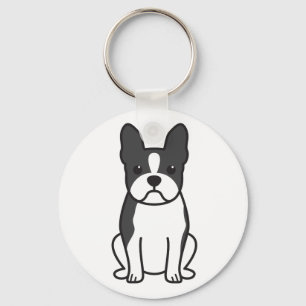 Boston-Terrier-HundeCartoon Schlüsselanhänger