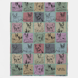 Boston Terrier Hundeliebhaber Wurfdecke Geschenk Fleecedecke