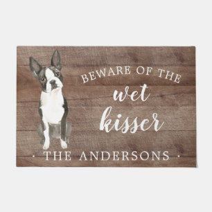 Boston-Terrier-Hundepersonalisierte Tür-Matte Fußmatte