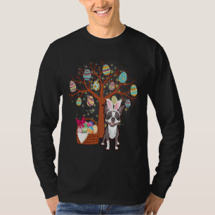 Boston Terrier Hunt Eggs Tree Vintag Truck Oster T-Shirt