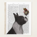 Boston Terrier Ice Cream Planer<br><div class="desc">Boston Terrier Ice Cream von FabFunky. Ein Boston Terrier Balanceeis auf der Nase vor einem Hintergrund auf der Buchseite. | 191979D</div>