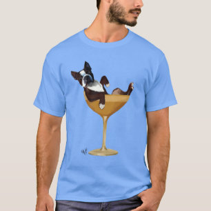 Boston Terrier im Cocktail-Glas 2 T-Shirt