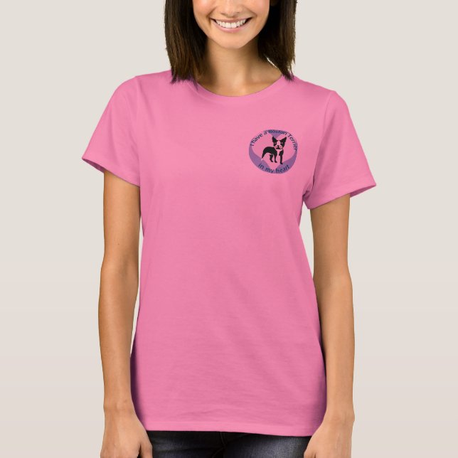 Boston Terrier in meinem Herzen T-Shirt (Vorderseite)