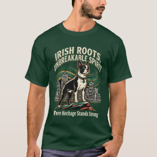 Boston Terrier Irisches Erbe Stolz T-Shirt
