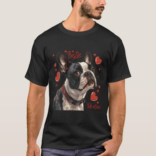 Boston Terrier ist mein Niedlicher Hundebesitzer v T-Shirt (Vorderseite)