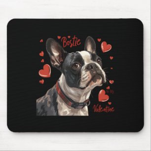Boston Terrier ist mein Valentinstag Süßer Besitze Mousepad