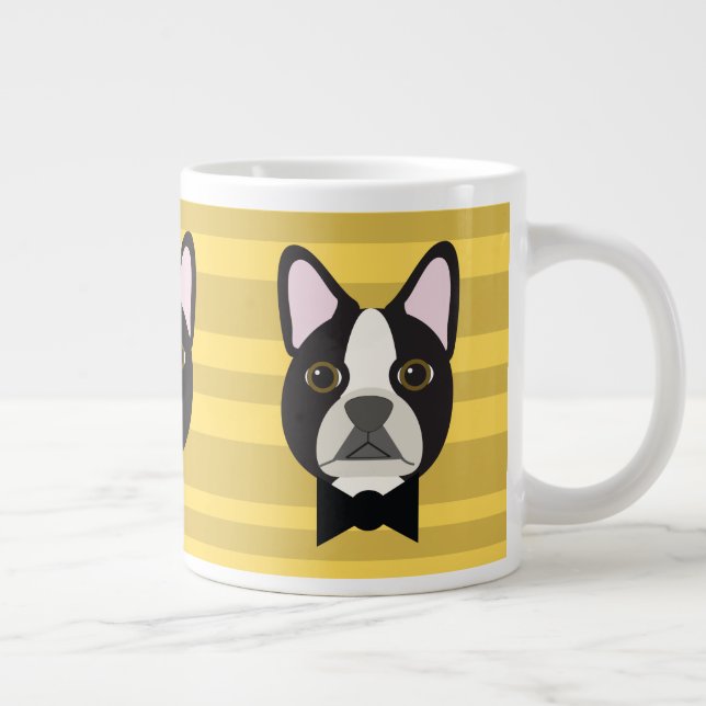 Boston Terrier Jumbo-Tasse (Rechts)