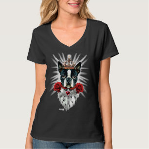 Boston Terrier King Crown Royal Angepasst T-Shirt
