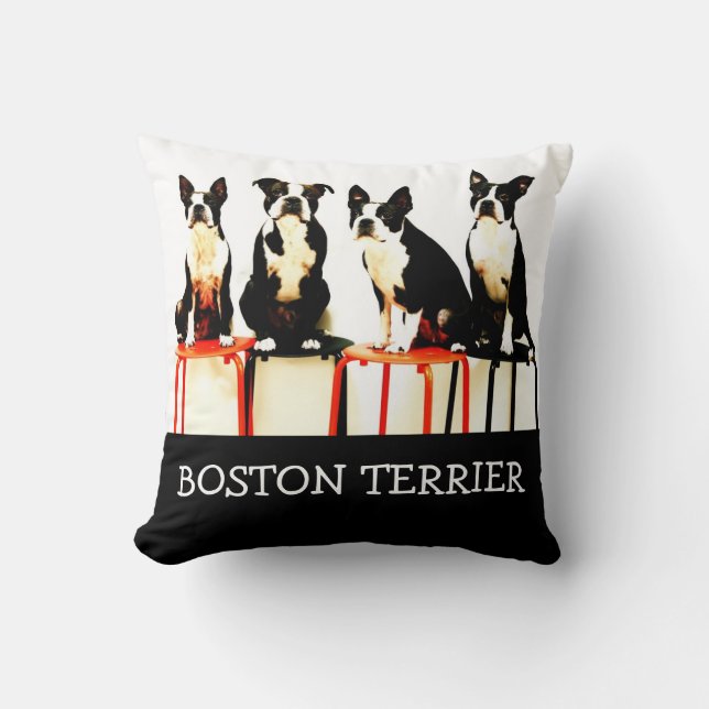 Boston-Terrier Ⅰ Kissen (Vorderseite)