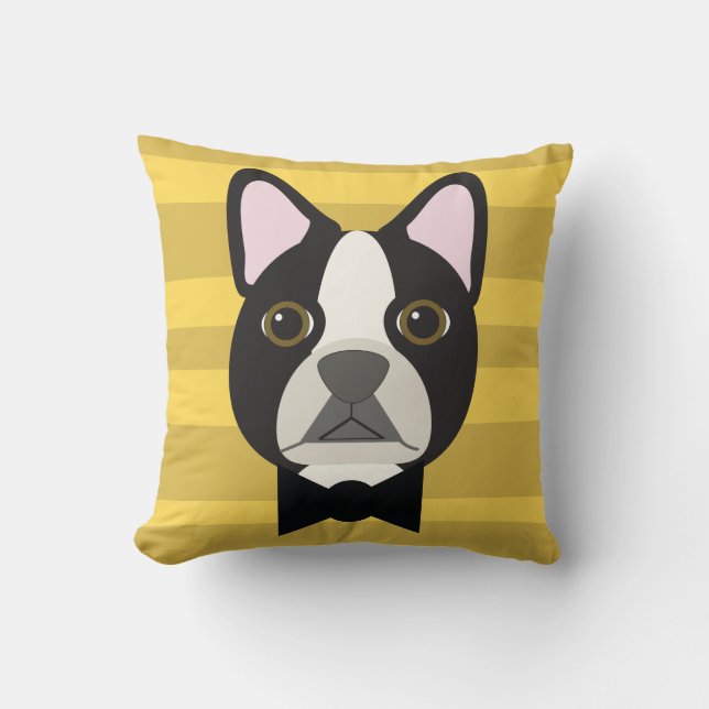 Boston Terrier Kissen (Vorderseite)