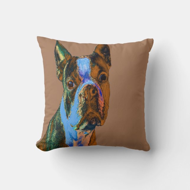 Boston Terrier Kissen (Vorderseite)