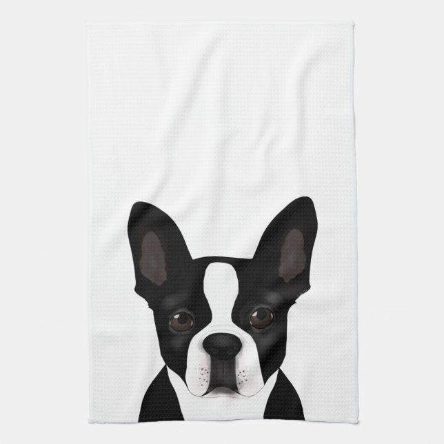 Boston Terrier Kitchtuch Geschirrtuch (Vertikal)