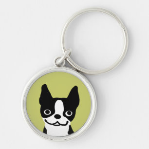 Boston Terrier-Lächeln Schlüsselanhänger