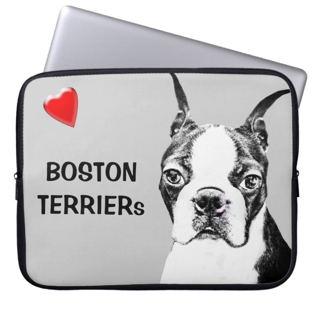 Boston Terrier Laptopschutzhülle (Vorderseite)