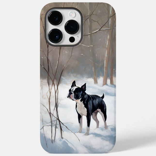 Boston Terrier lässt es Weihnachten Case-Mate iPhone 14 Pro Max Hülle (Rückseite)
