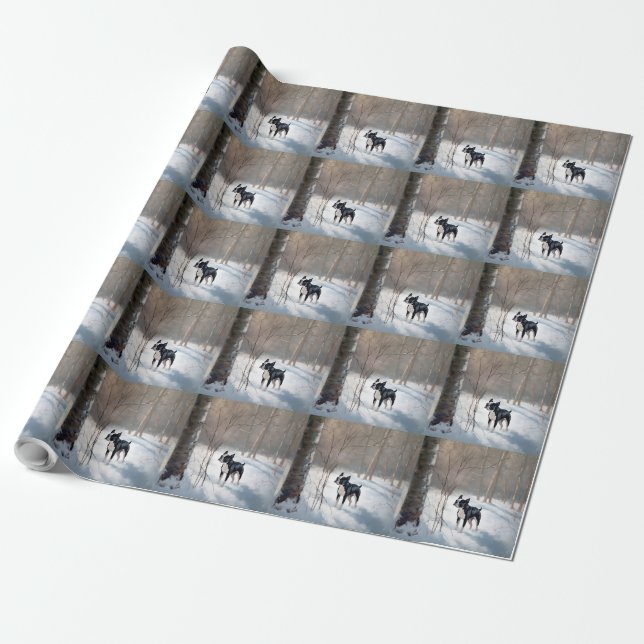 Boston Terrier lässt es Weihnachten Geschenkpapier (Ungerollt)