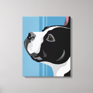 Boston-Terrier-Leinwandkunst Leinwanddruck